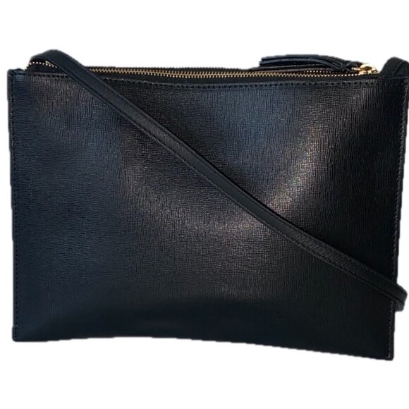 Furla Snakeskin Leather Crossbody Shoulder Bag Gray Cream Charcoal Zipper EUC - Picture 3 of 14